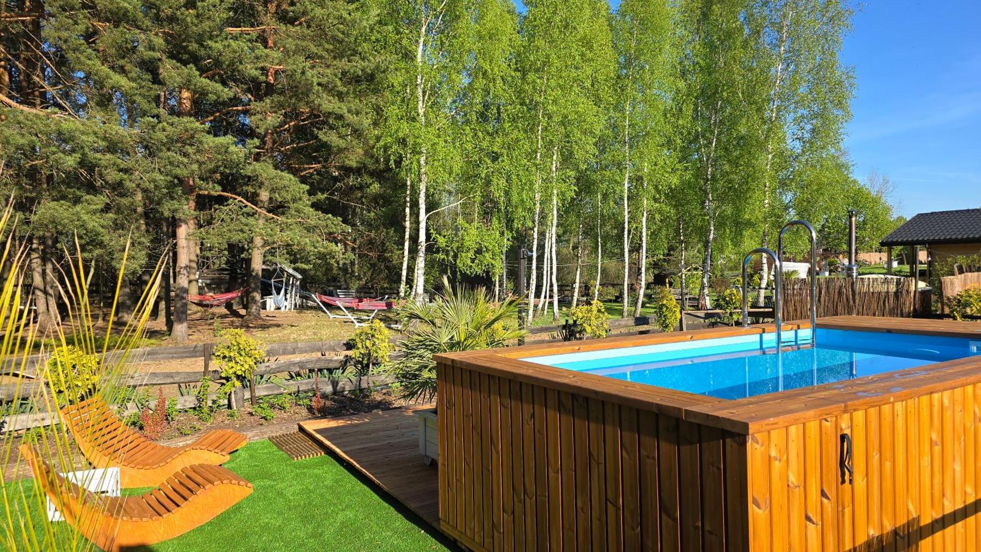 Vip Village Las Woda Rower - Podgrzewany Basen, Balia, Sauna Miedzierza Экстерьер фото